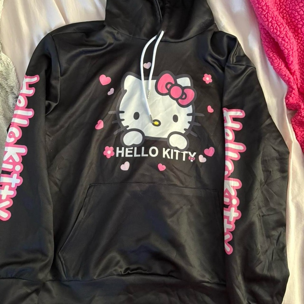 Sanrio Hello Kitty Black Hoodie with Pink Accents - Picture 2 of 3